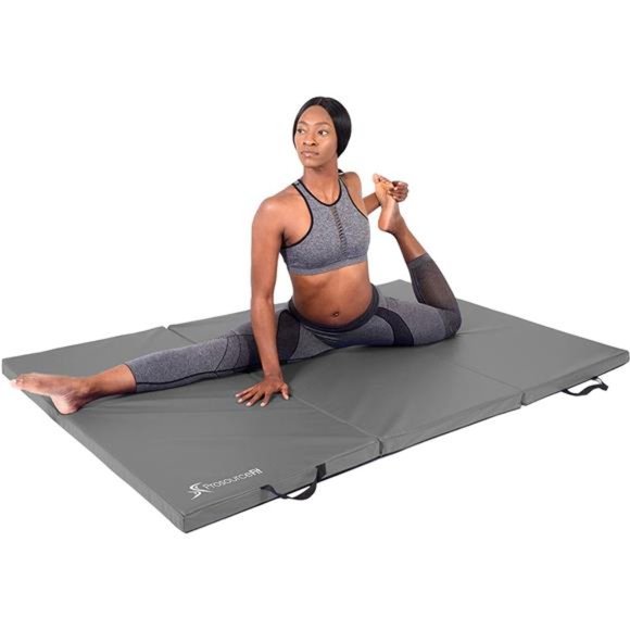 Tri-Fold Folding Thick Exercise Mat 6’x4’ with Carrying Handles - Picture 6 of 7